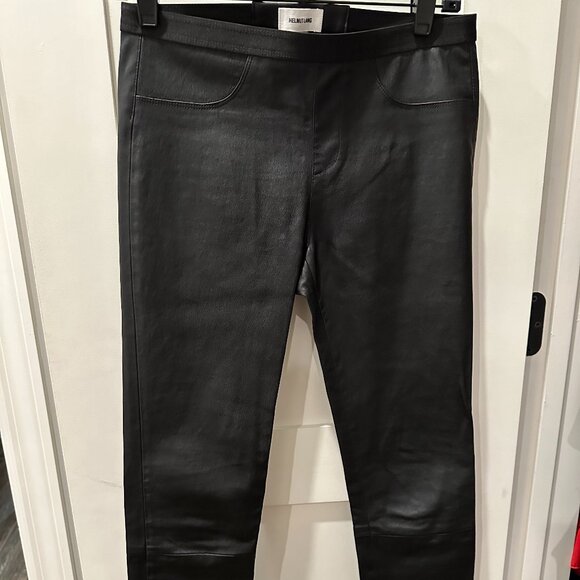 Helmut Lang Leather Leggings, Size 4 - Picture 2 of 4